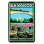 Bangkok, Thailand Vintage Travel Print Magnet