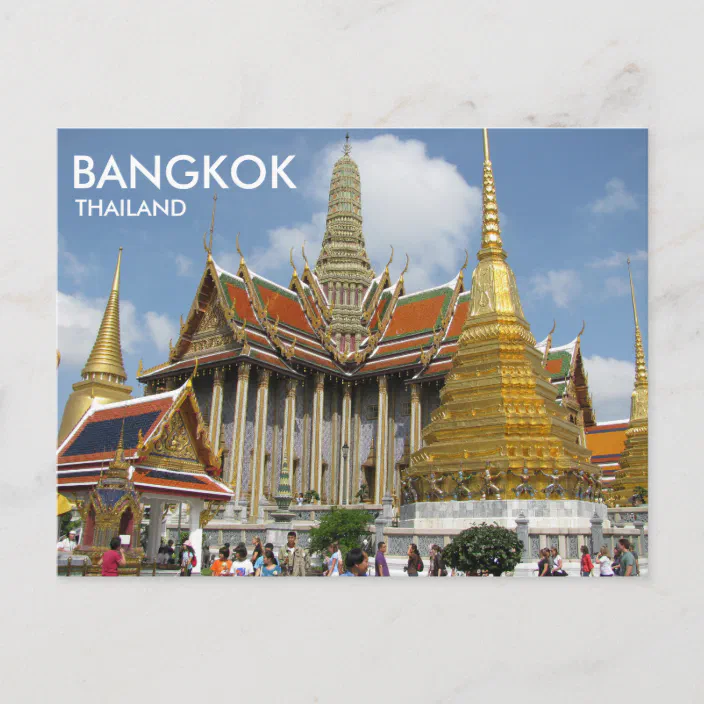 The Emerald Buddha Wat Phra Kaeo Bangkok Art Media Post Card 