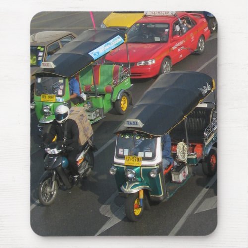 Bangkok Traffic  Tuk Tuk Racing Mouse Pad