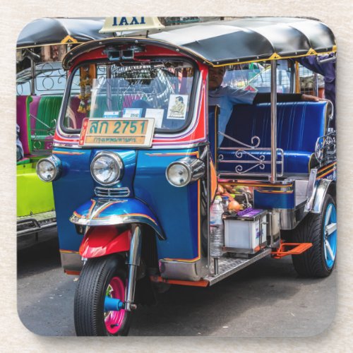 Bangkok tuk tuks beverage coaster