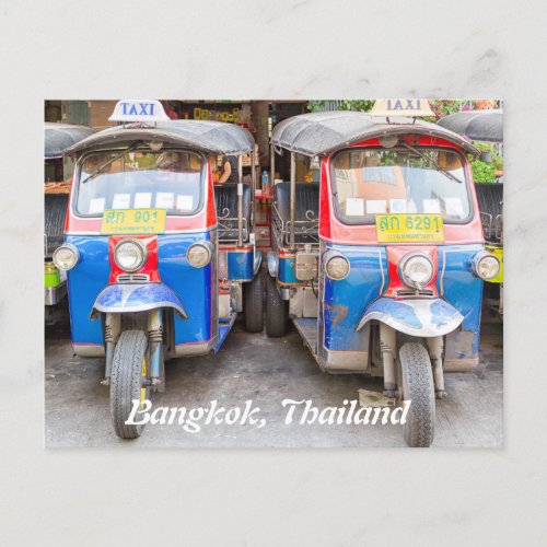 Bangkok tuk tuks holiday postcard