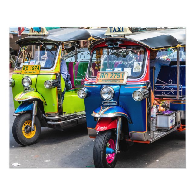 Bangkok tuk tuks photo print (Front)