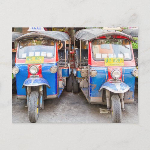 Bangkok tuk tuks postcard