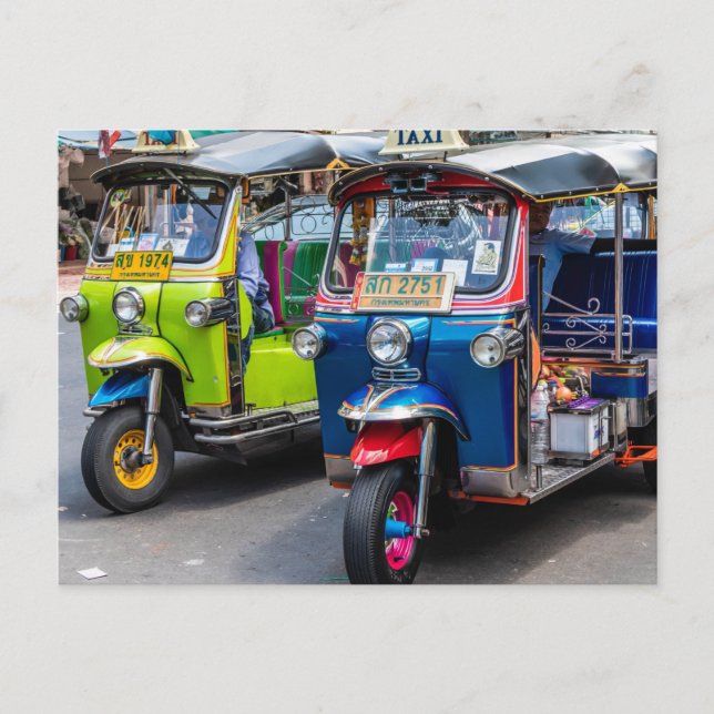 Bangkok tuk tuks postcard (Front)