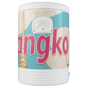 Bangkok Vintage Travel Poster Cooler