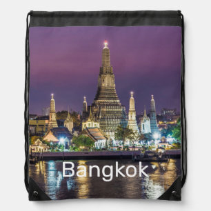 Bangkok Wat Arun Sunset BKK Thailand Souvenir Drawstring Bag