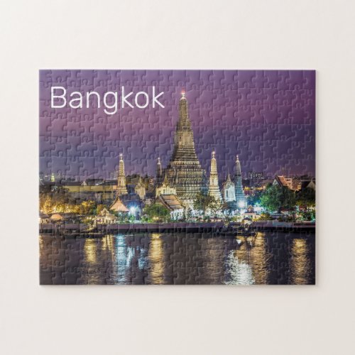 Bangkok Wat Arun Sunset BKK Thailand Souvenir Jigsaw Puzzle