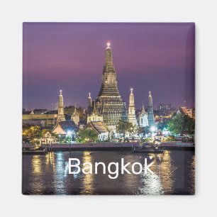 Bangkok Wat Arun Sunset BKK Thailand Souvenir Magnet