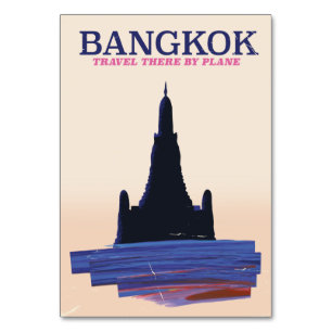 Bangkok Wat Poh Travel poster Table Number