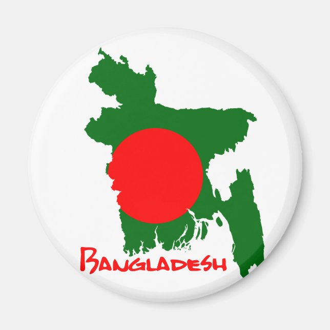 Bangladesch Map Magnet (Front)