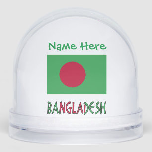 Bangladesh Bangladeshi Flag Green Personalization Snow Globe