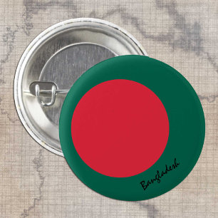 Bangladesh button, patriotic Bangladesh Flag Button