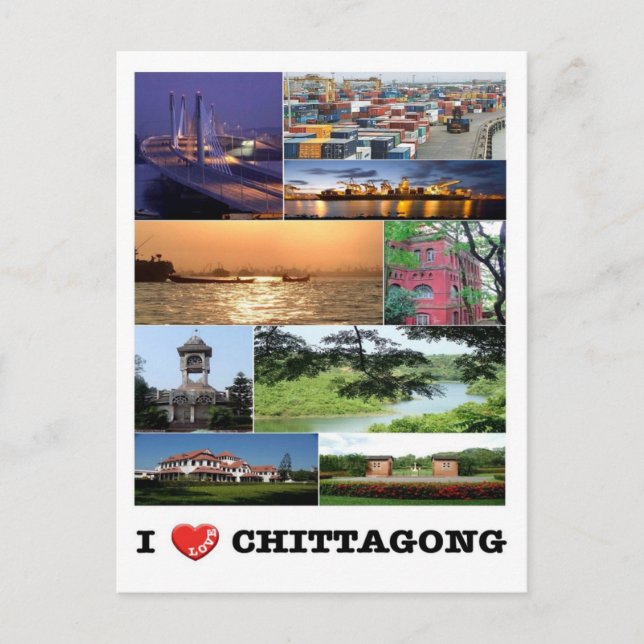 Bangladesh - Chittagong - I Love - Postcard (Front)