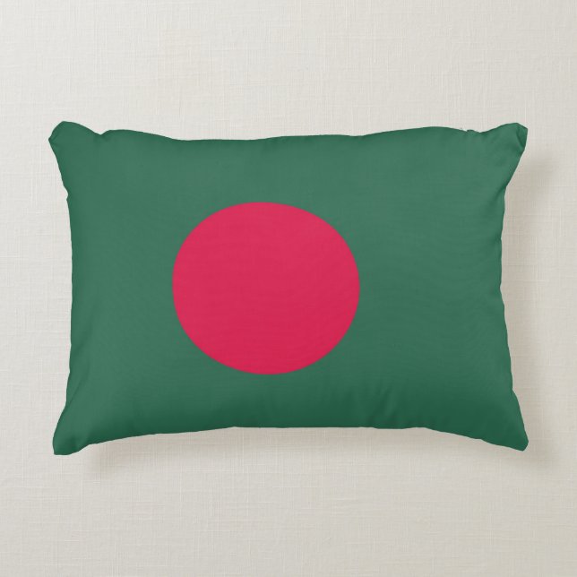 Bangladesh flag accent pillow (Front)
