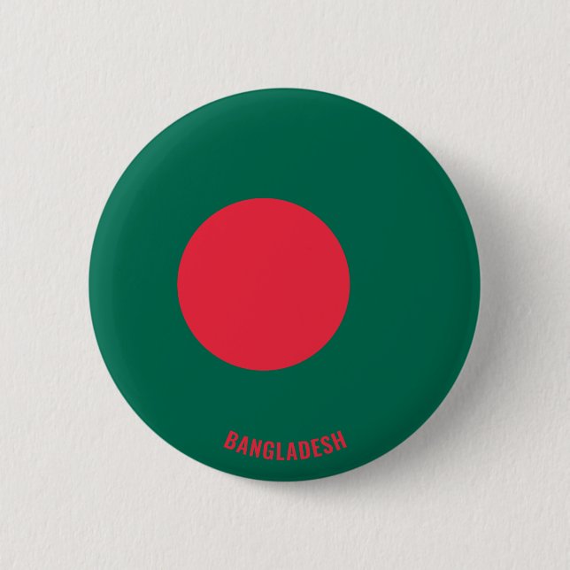 Bangladesh Flag Cute Patriotic Button (Front)