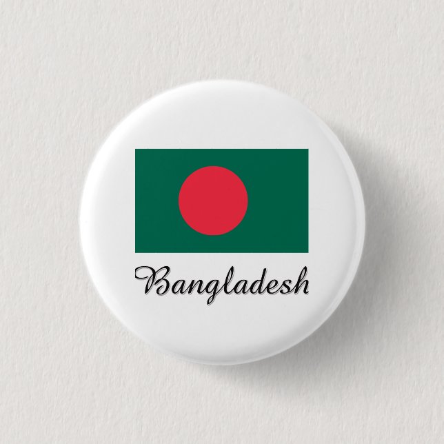 Bangladesh Flag Design Pinback Button (Front)