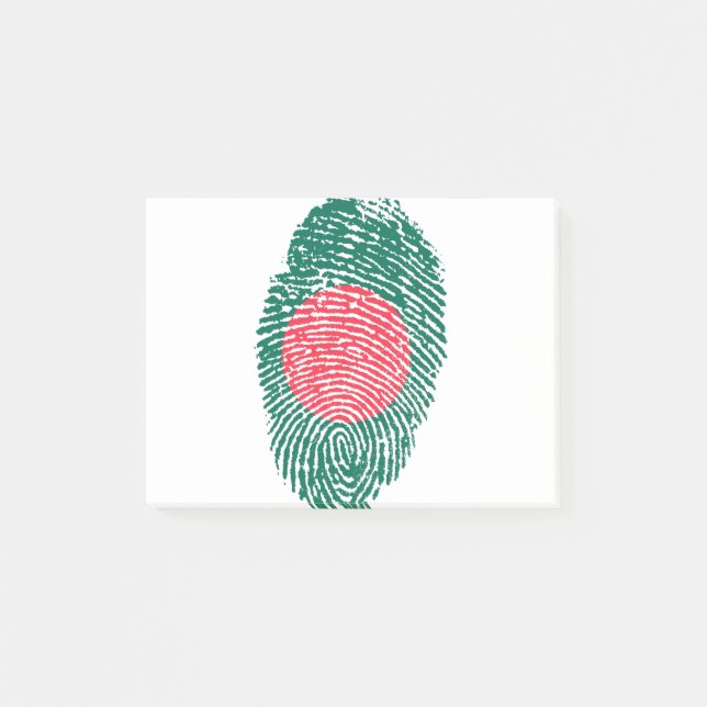 Bangladesh Flag Fingerprint Country Pride Post-it Notes (Front)