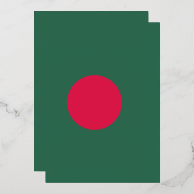 Bangladesh flag foil invitation (Front/Back)