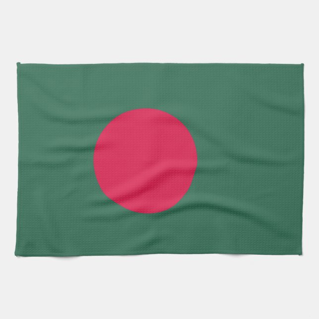 Bangladesh flag kitchen towel (Horizontal)