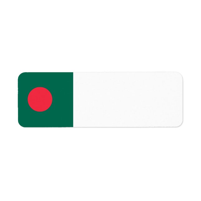 Bangladesh Flag Label (Front)