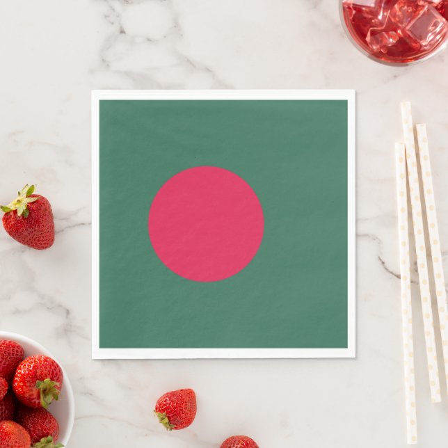 Bangladesh flag napkins (Insitu)