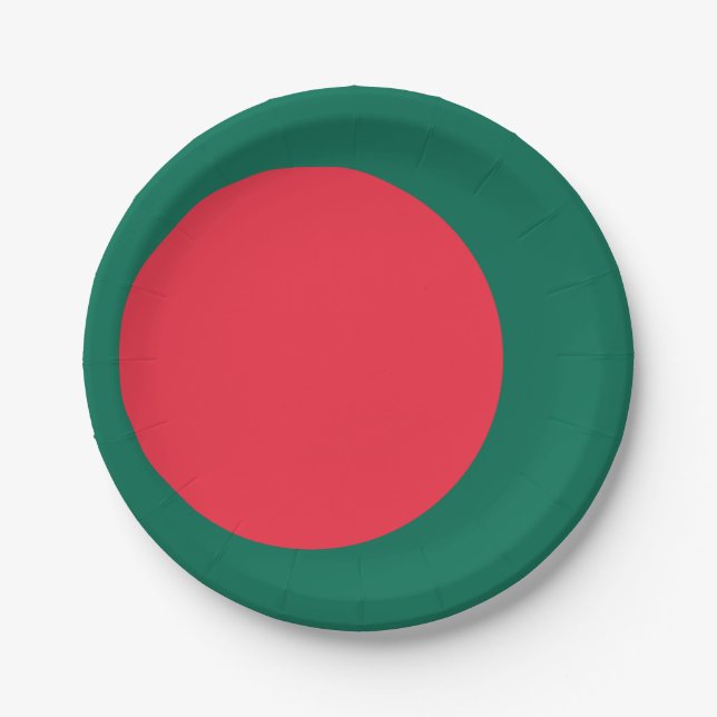 Bangladesh Flag Paper Plates (Front)