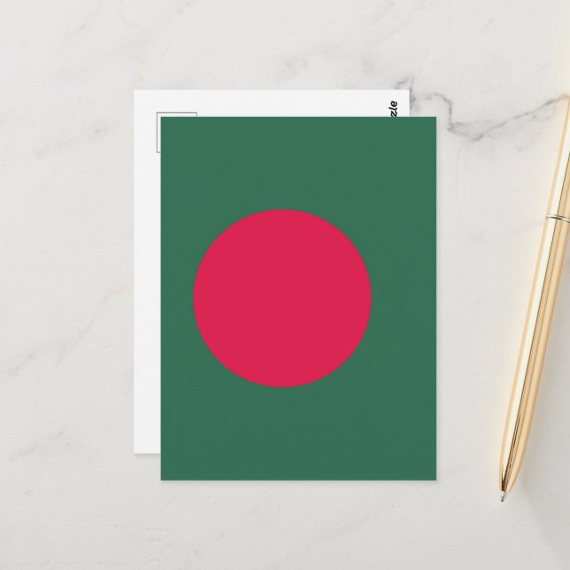 Bangladesh flag postcard (Front/Back In Situ)