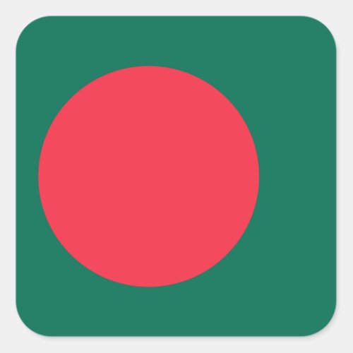 Bangladesh Flag Square Sticker