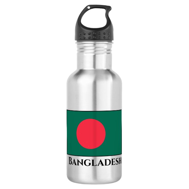 Bangladesh Flag Stainless Steel Water Bottle (Front)