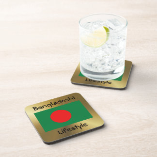 Bangladesh Flag+Text Coaster