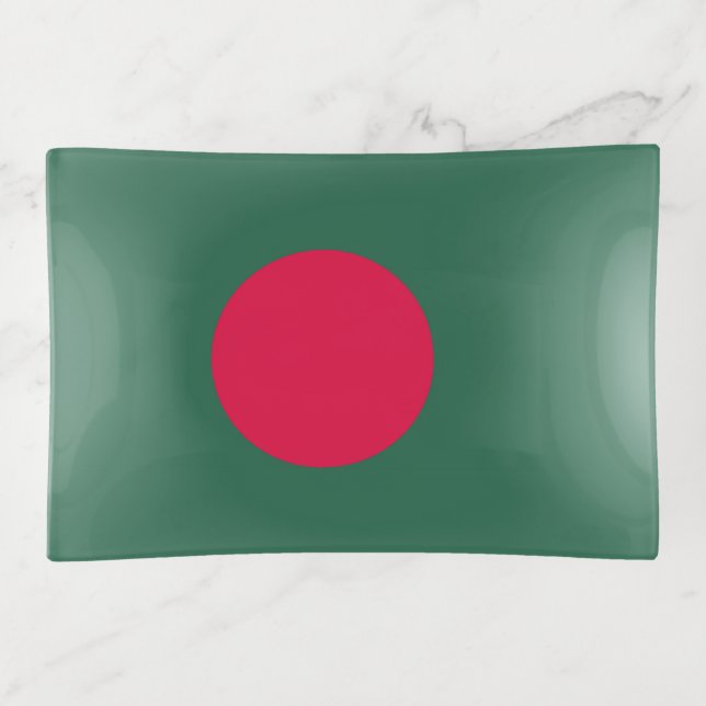Bangladesh flag trinket tray (Front)