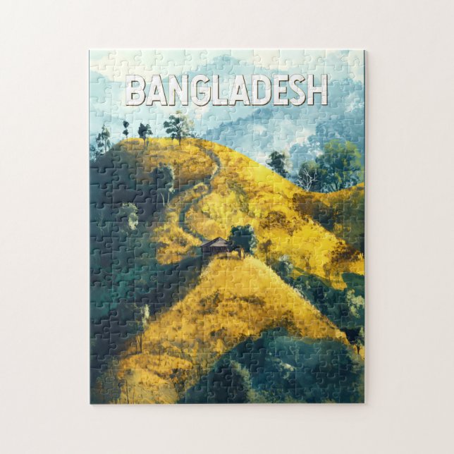 Bangladesh Illustration Travel Art Vintage Jigsaw Puzzle (Vertical)
