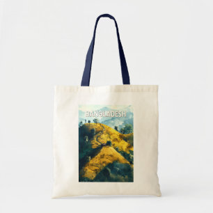 Bangladesh Illustration Travel Art Vintage Tote Bag