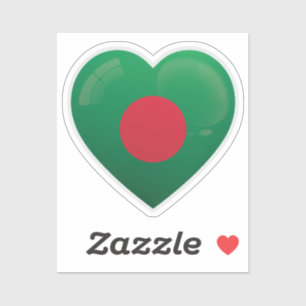 Bangladesh Love Flag Sticker