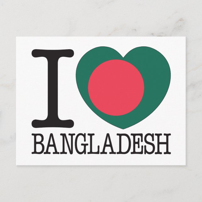 Bangladesh Love v2 Postcard (Front)