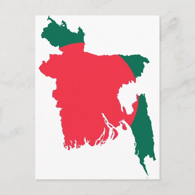 Bangladesh map BD Postcard (Front)