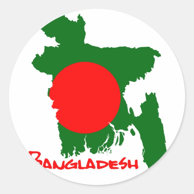 Bangladesh Map Classic Round Sticker (Front)