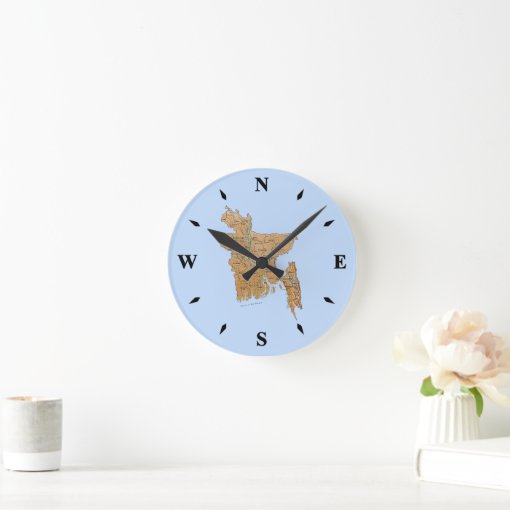 Bangladesh Map Clock Zazzle