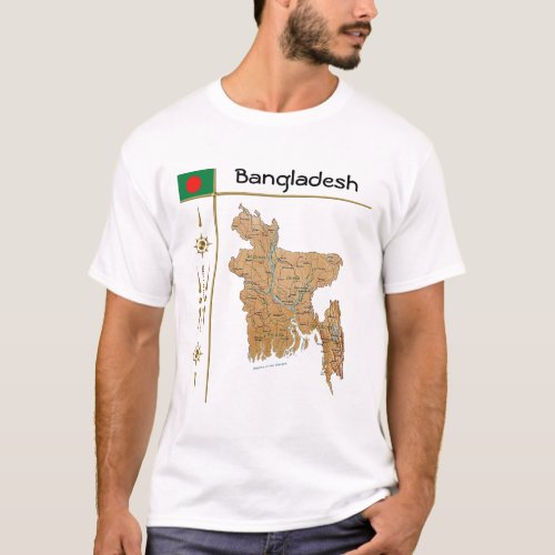 Bangladesh Map  Flag  Title T_Shirt