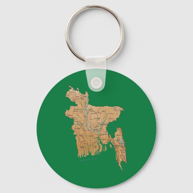Bangladesh Map Keychain (Front)
