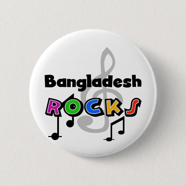 Bangladesh Rocks Pinback Button (Front)