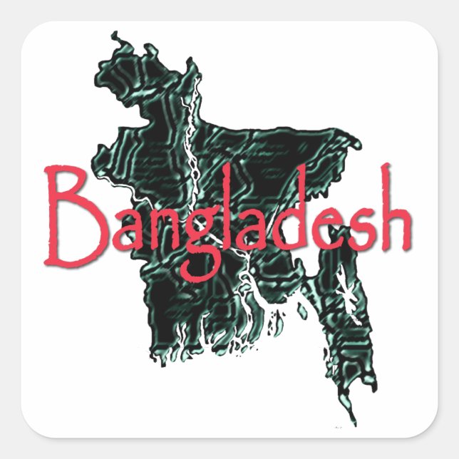 Bangladesh Square Sticker (Front)