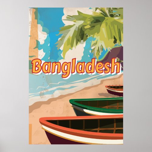 Bangladesh Vintage vacation Poster