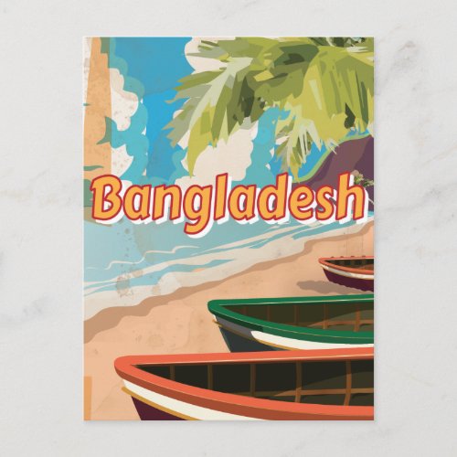 Bangladesh Vintage vacation Poster Postcard