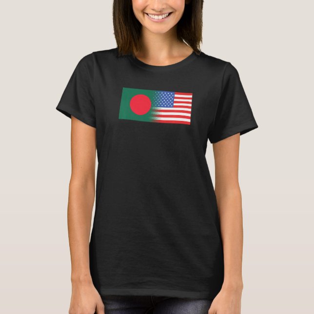 Bangladeshi American Flag Bangladesh USA Premium T-Shirt (Front)