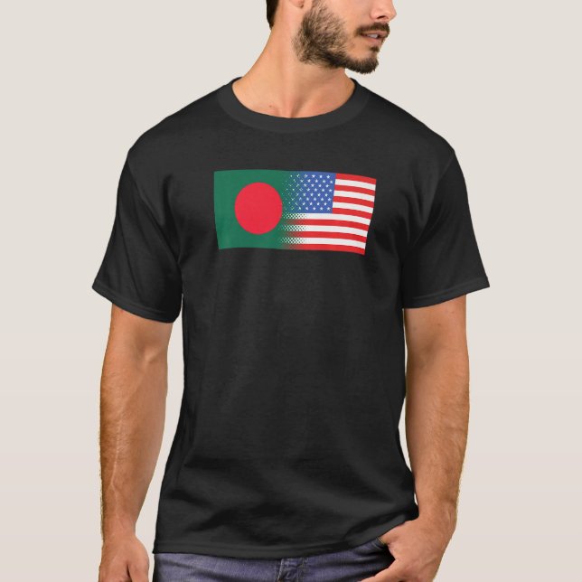 Bangladeshi American Flag Bangladesh USA Premium T-Shirt (Front)