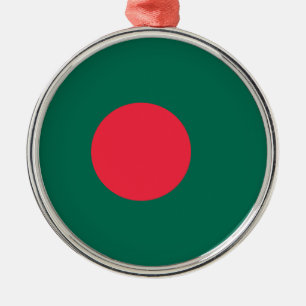 Bangladeshi Flag (Bangladesh) Metal Ornament