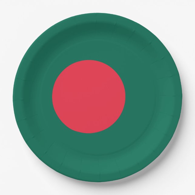 Bangladeshi Flag (Bangladesh) Paper Plates (Front)