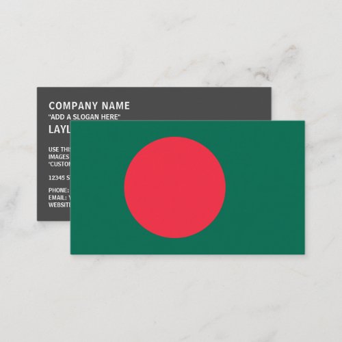 Bangladeshi Flag Flag of Bangladesh Business Card