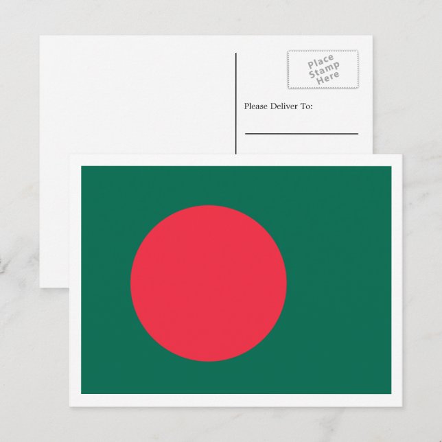 Bangladeshi Flag, Flag of Bangladesh Postcard (Front/Back)